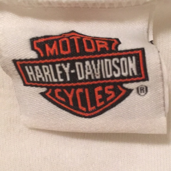 Harley Davidson Embellished Bling Dallas Biker's Motorcycle V-Neck T Shirt Top - Picture 5 of 8